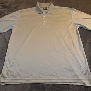 Reebok Golf Polo Shirt Short Sleeve Hydromove Performance Green/Gray Mens XXL